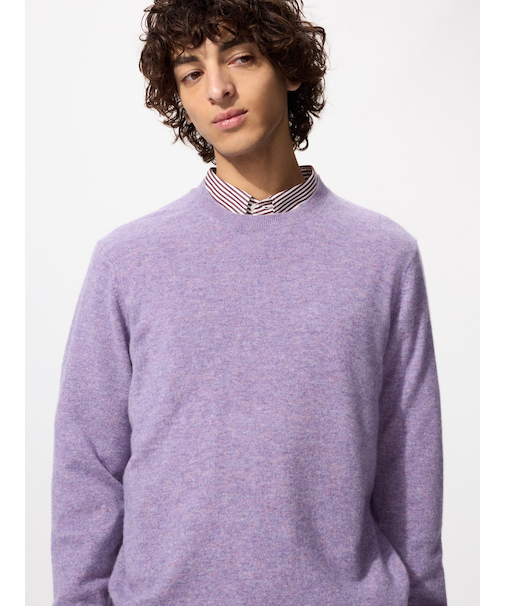 カシミヤクルーネックセーター