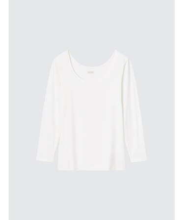 ヒートテックUネックT/8分袖