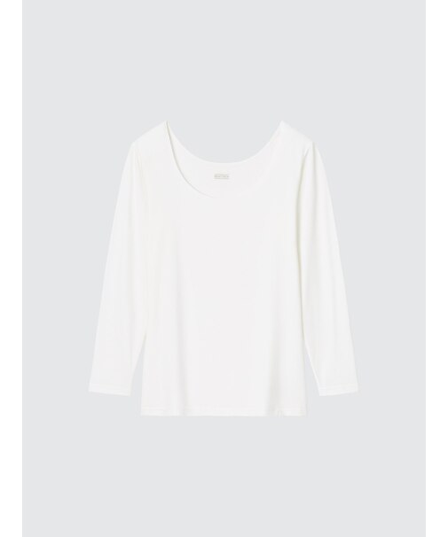 ヒートテックUネックT/8分袖