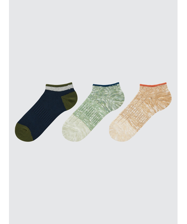 ショートソックス（メランジ・3足組）