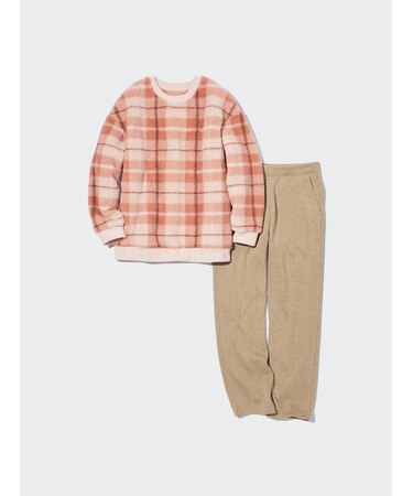 ファーリーフリースセット（チェック・長袖）