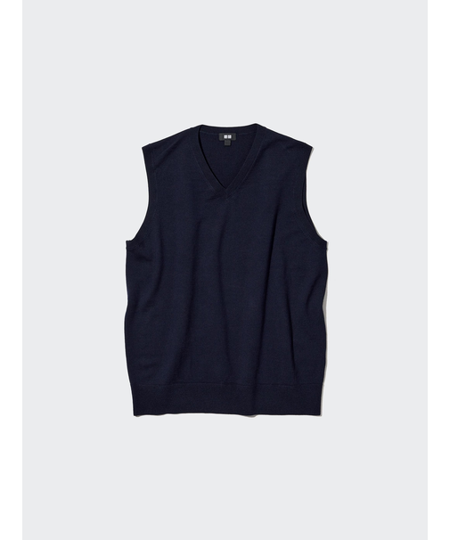 エクストラファインメリノVネックベスト