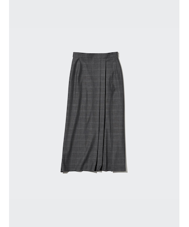 サイドプリーツナロースカート(チェック・丈標準81~85cm)