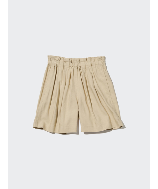 GIRLS リネンブレンドイージーショートパンツ
