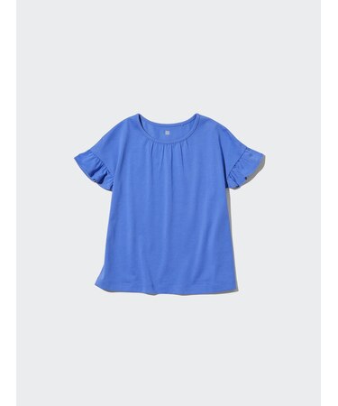 GIRLS エアリズムコットンフリルTシャツ（半袖）