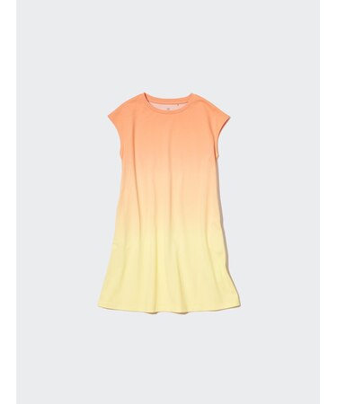 GIRLS エアリズムコットンフレンチスリーブワンピース