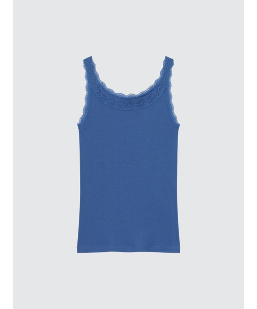 コットンリブレースタンクトップ