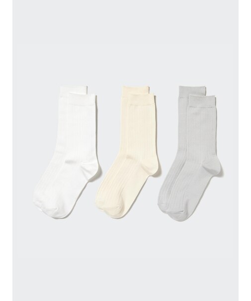 ソックス/3足組/ワイドリブ