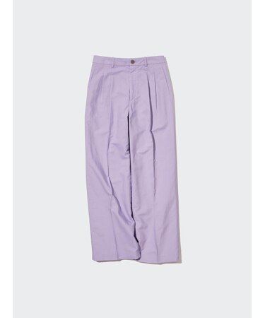 リネンブレンドタックワイドパンツ（丈標準67～69cm）