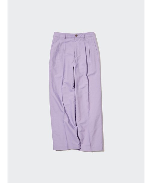 リネンブレンドタックワイドパンツ（丈標準67～69cm）