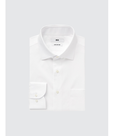 スーパーノンアイロンシャツ(セミワイドカラー・長袖)