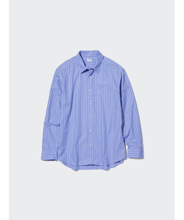 エクストラファインコットンブロードストライプシャツ（レギュラーカラー・長袖）