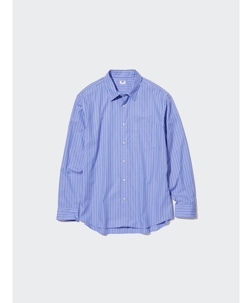 エクストラファインコットンブロードストライプシャツ（レギュラーカラー・長袖）