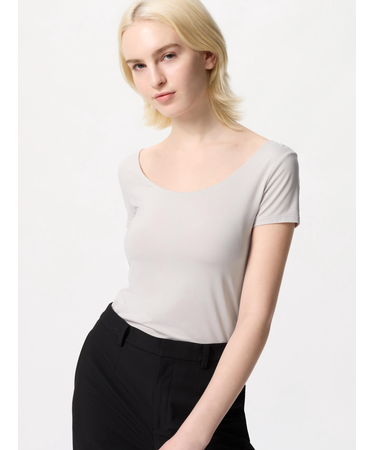 エアリズムUネックT