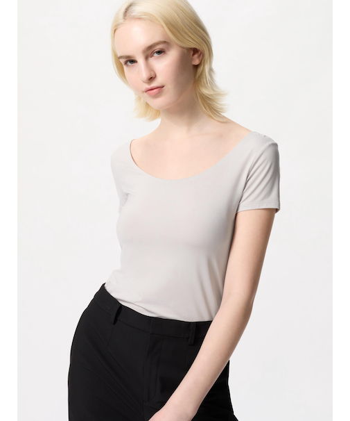 エアリズムUネックT