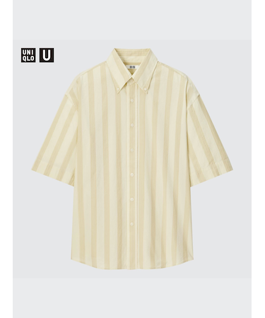 シアサッカーオーバーサイズシャツ(半袖)