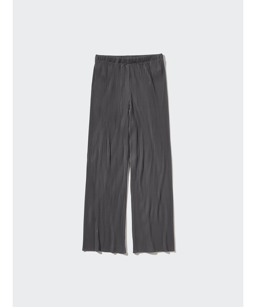 プリーツストレートパンツ(丈長め69.5cm)