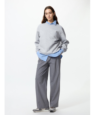 タックワイドパンツ/丈長め