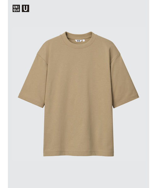 エアリズムコットンオーバーサイズTシャツ/5分袖｜ユニクロの通販