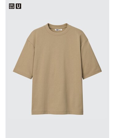 エアリズムコットンオーバーサイズTシャツ/5分袖