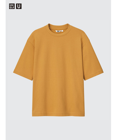 エアリズムコットンオーバーサイズTシャツ/5分袖