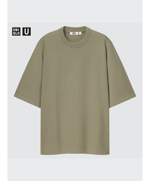 オーバーサイズニットTシャツ(5分袖)