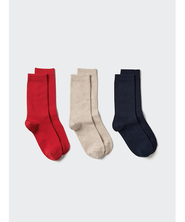 ソックス/3足組/リブ