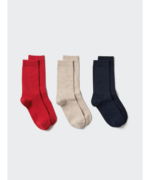 ソックス/3足組/リブ