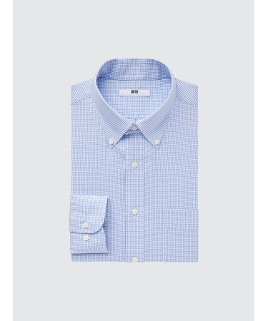 ファインクロスチェックシャツ（ボタンダウンカラー・長袖）