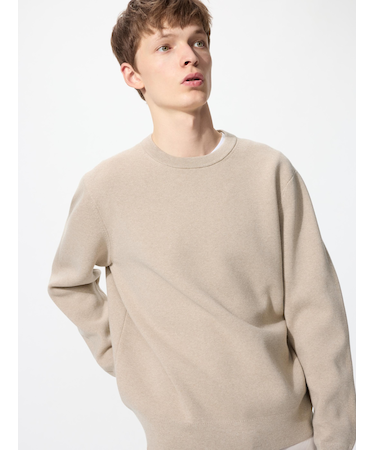 ウォッシャブルミラノリブクルーネックセーター