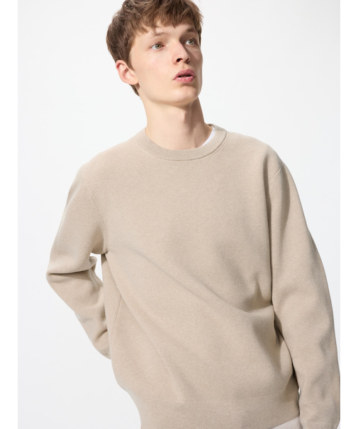 ウォッシャブルミラノリブクルーネックセーター