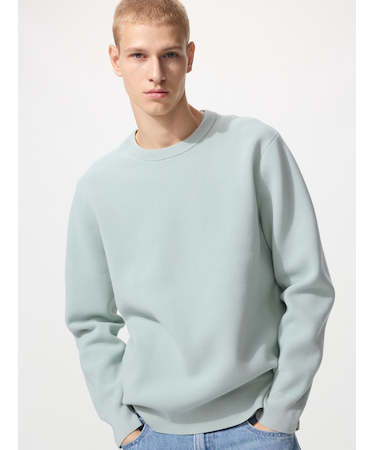 ウォッシャブルミラノリブクルーネックセーター