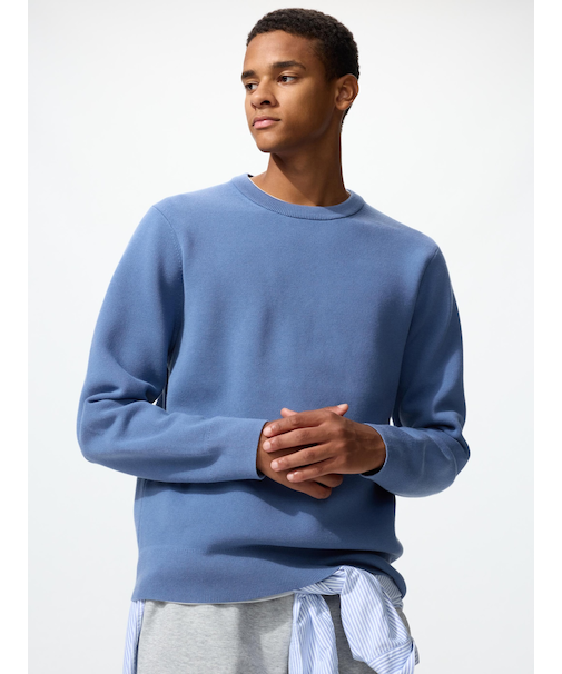 ウォッシャブルミラノリブクルーネックセーター