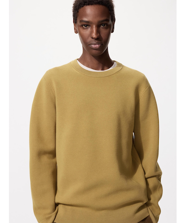 ウォッシャブルミラノリブクルーネックセーター