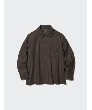 ブラッシュドツイルオーバーシャツ(長袖)