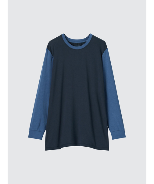 ヒートテッククルーネックT/9分袖