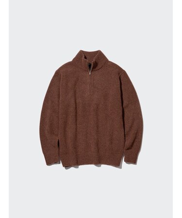 スフレヤーンハーフジップセーター