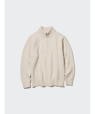 スフレヤーンハーフジップセーター