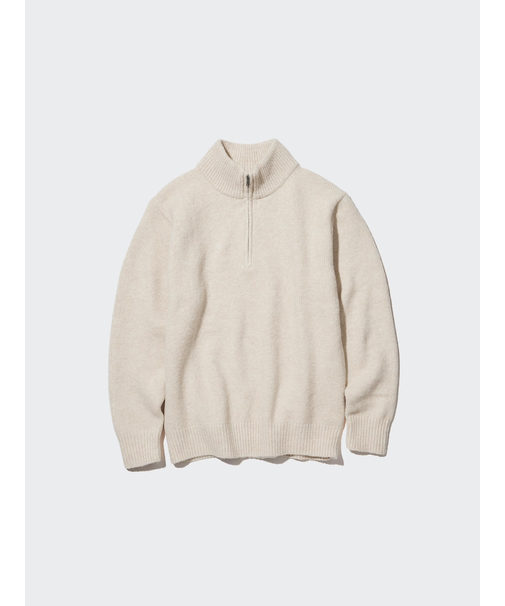 スフレヤーンハーフジップセーター