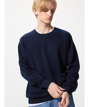 カシミヤクルーネックセーター