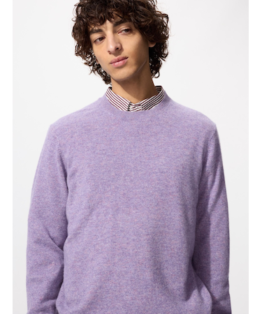 カシミヤクルーネックセーター