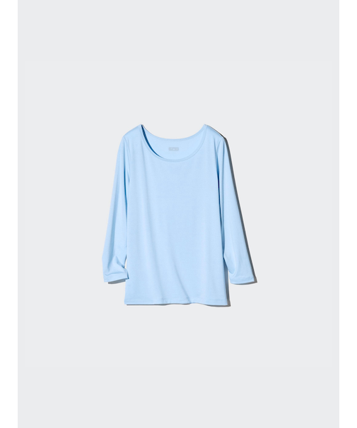 ヒートテックUネックT/9分袖