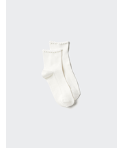 ヒートテックソックス/クルー/フリル