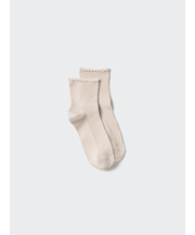 ヒートテックソックス/クルー/フリル