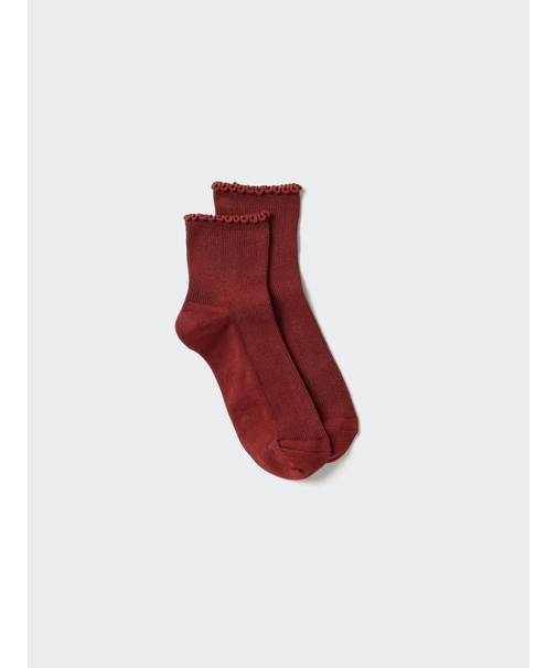 ヒートテックソックス/クルー/フリル