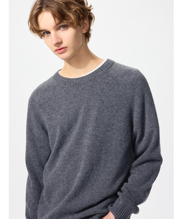 ラムクルーネックセーター