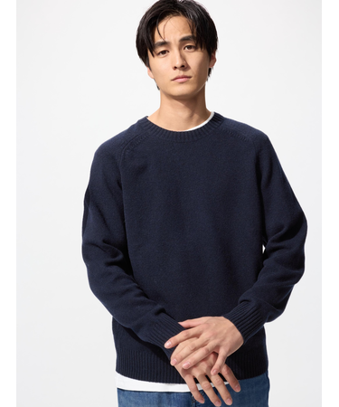 ラムクルーネックセーター