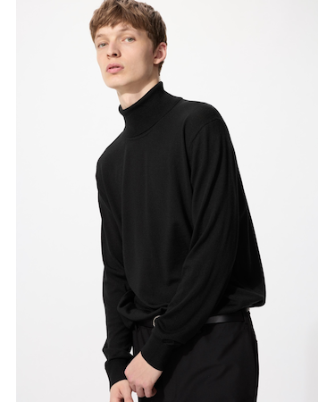 メリノタートルネックセーター