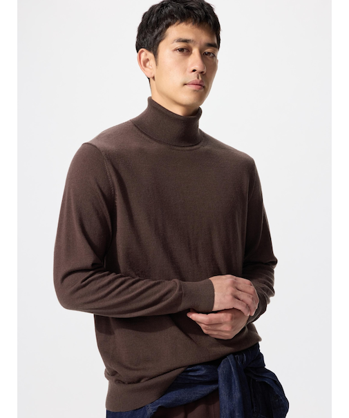 メリノタートルネックセーター