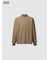 ブラッシュドジャージーモックネックTシャツ